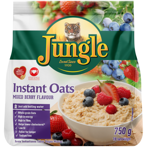 JUNGLE OATS 750G INSTANT MIXED BERRY FLAVOUR