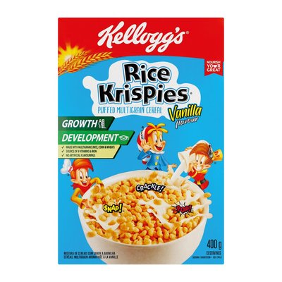 KELLOGGS 400G CEREAL RICE KRISPIES VANILLA